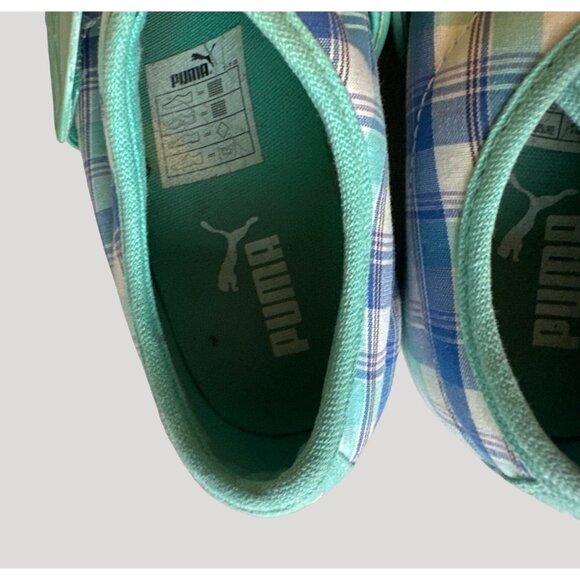 Women's Plaid Puma Slip on Sneakers Shoes, Size 6 Eur 36 Sku 2542 - Picture 7 of 10